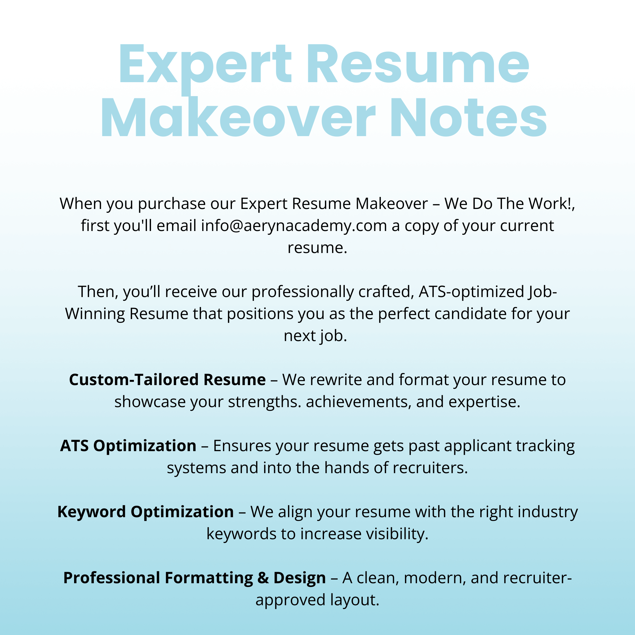 The Job-Winning Resume Template